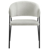 Ronan Upholstered Heathered Chenille Dining Chairs Set of 2 in Newsprint Black