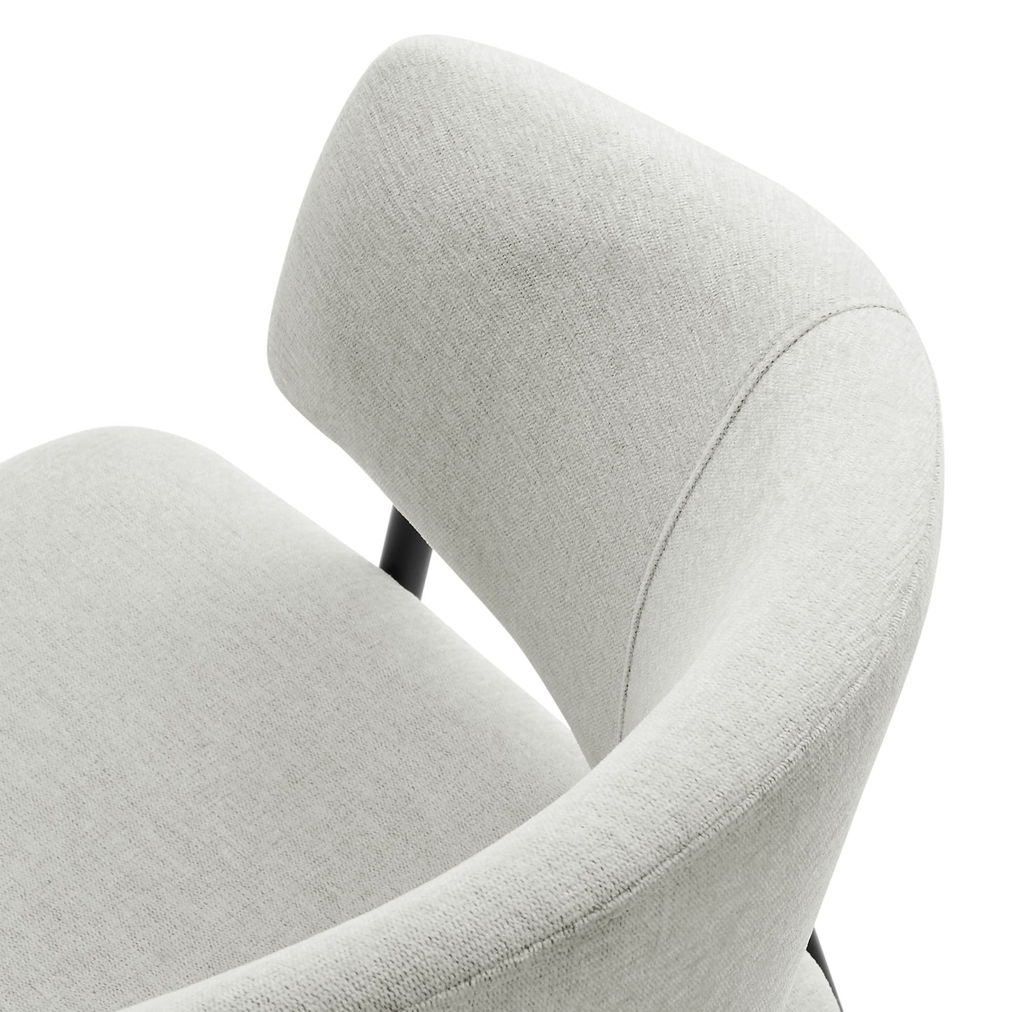 Nella Upholstered Heathered Chenille Dining Chairs Set of 2 by Furniture For America