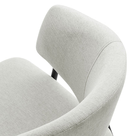 Nella Upholstered Heathered Chenille Dining Chairs Set of 2 in Newsprint Black