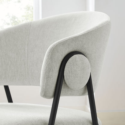 Nella Upholstered Heathered Chenille Dining Chairs Set of 2 by Furniture For America