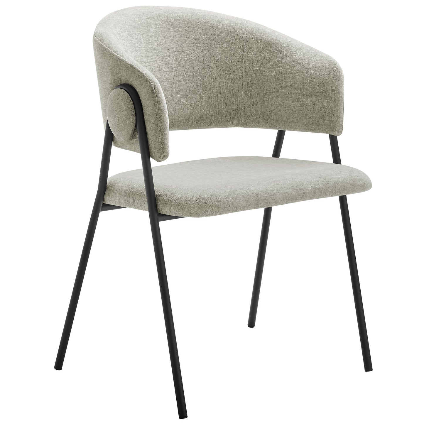 Nella Upholstered Heathered Chenille Dining Chairs Set of 2 by Furniture For America
