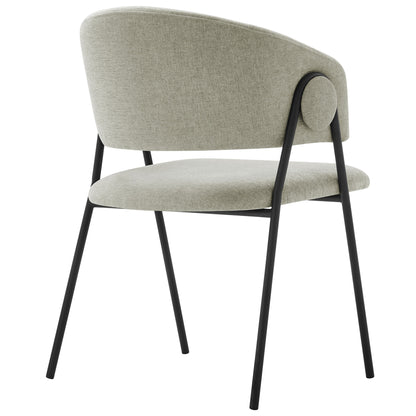Nella Upholstered Heathered Chenille Dining Chairs Set of 2 by Furniture For America