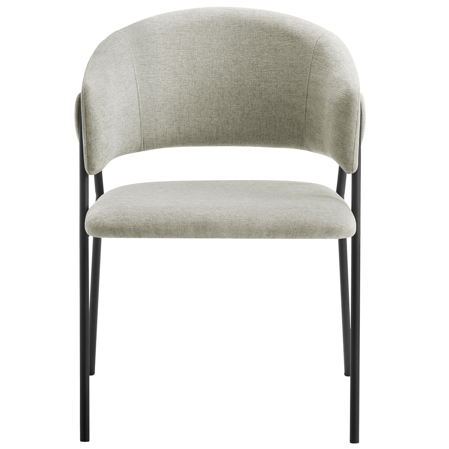 Nella Upholstered Heathered Chenille Dining Chairs Set of 2 by Furniture For America