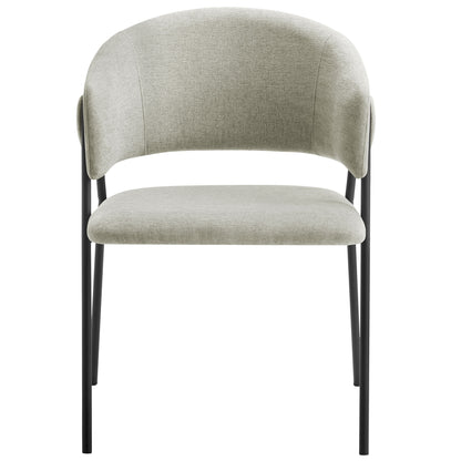 Nella Upholstered Heathered Chenille Dining Chairs Set of 2 by Furniture For America