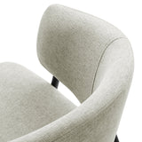 Ronan Upholstered Heathered Chenille Dining Chairs Set of 2 in Taupe Black