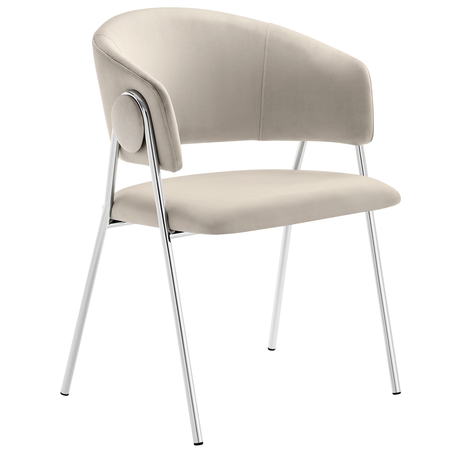 Nella Upholstered Performance Velvet Dining Chair Set of 2 by Furniture For America