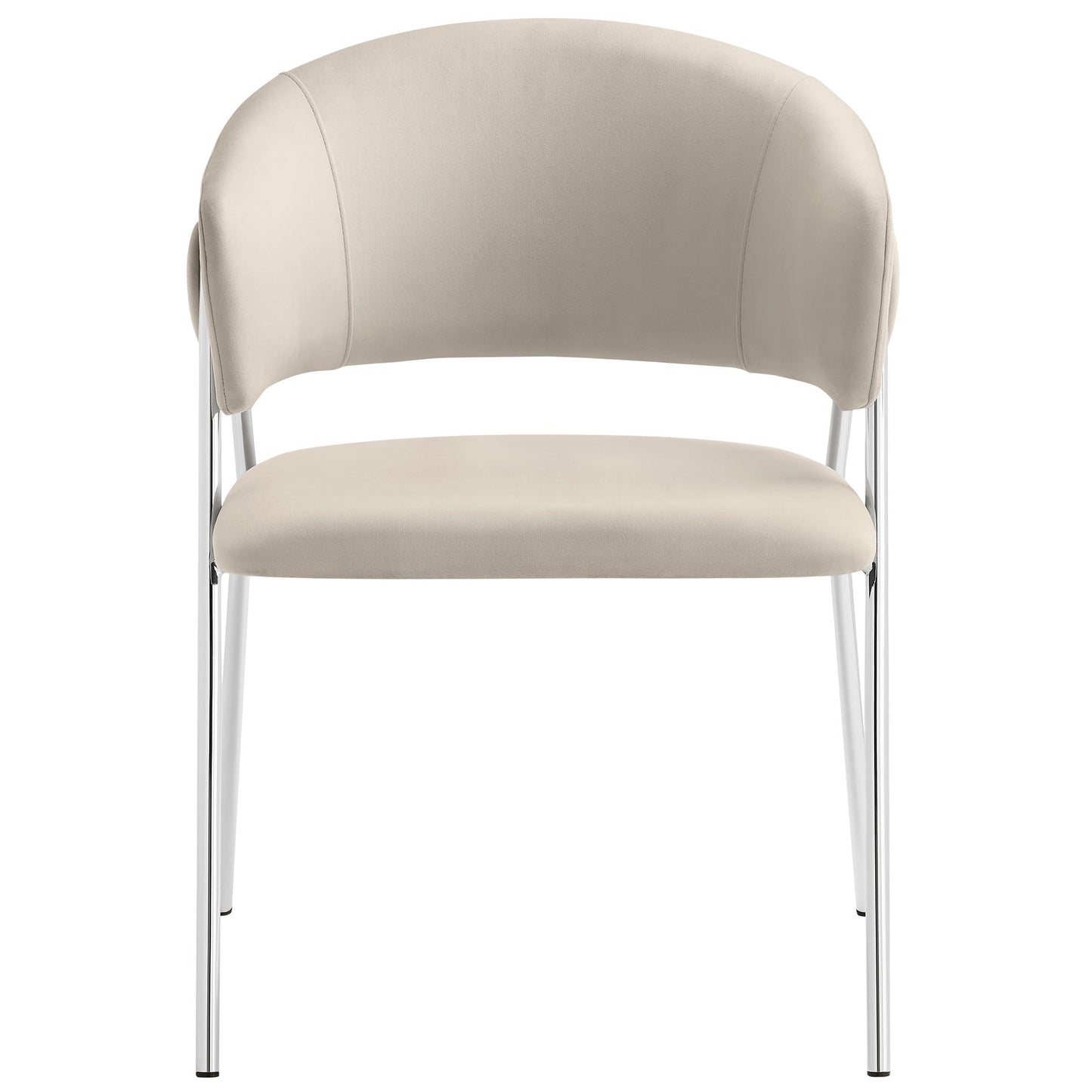 Nella Upholstered Performance Velvet Dining Chair Set of 2 by Furniture For America
