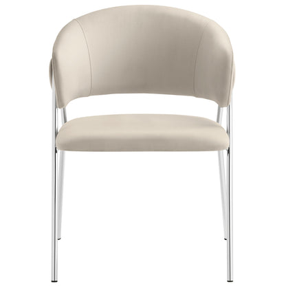 Nella Upholstered Performance Velvet Dining Chair Set of 2 by Furniture For America