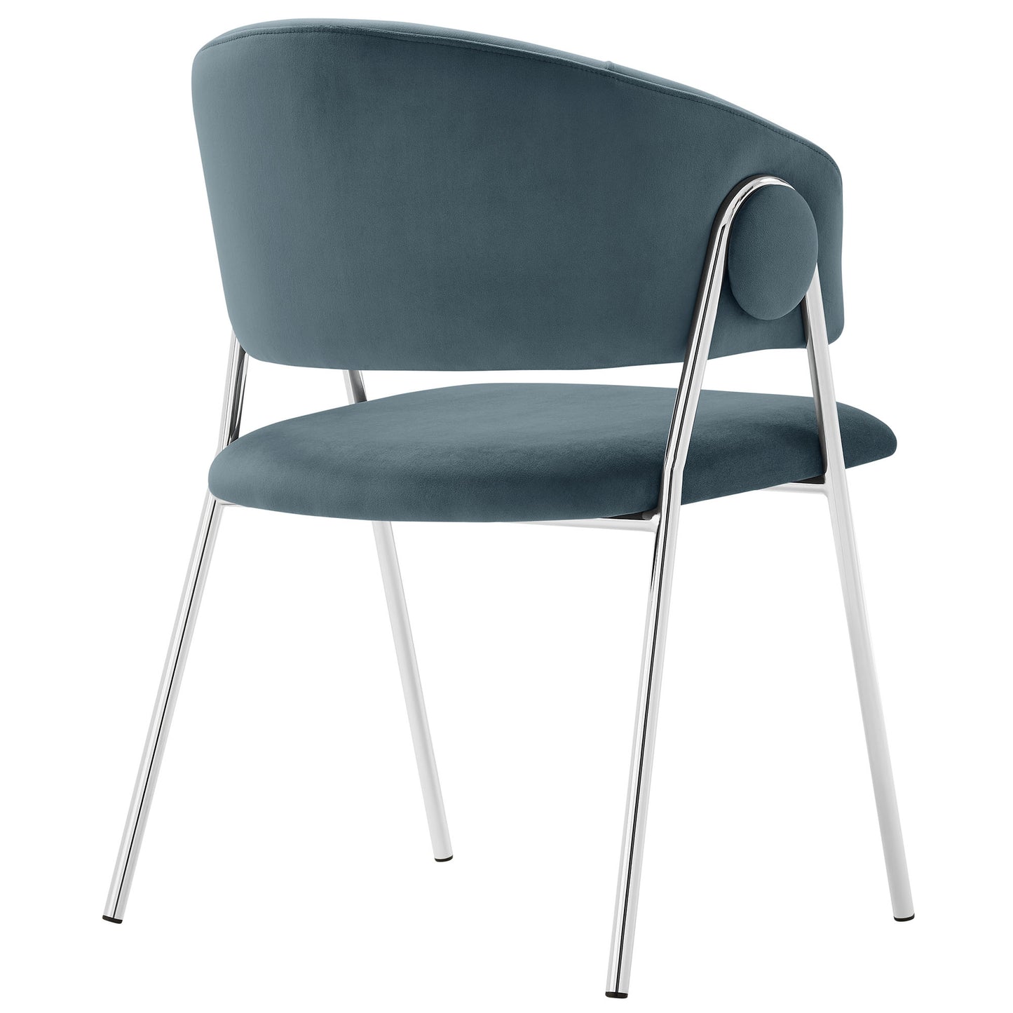 Nella Upholstered Performance Velvet Dining Chair Set of 2 by Furniture For America