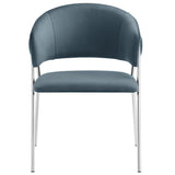 Ronan Upholstered Performance Velvet Dining Chair Set of 2 in Cadet Blue