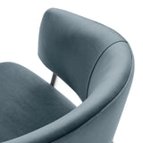 Ronan Upholstered Performance Velvet Dining Chair Set of 2 in Cadet Blue