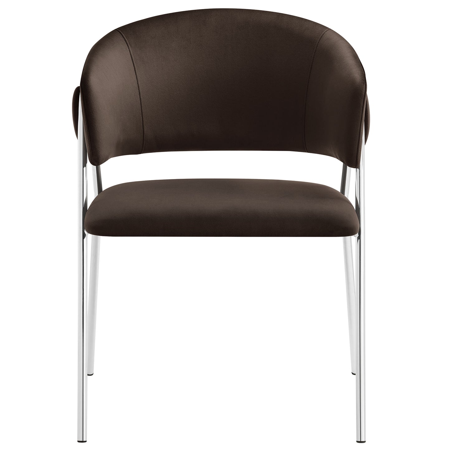 Nella Upholstered Performance Velvet Dining Chair Set of 2 by Furniture For America