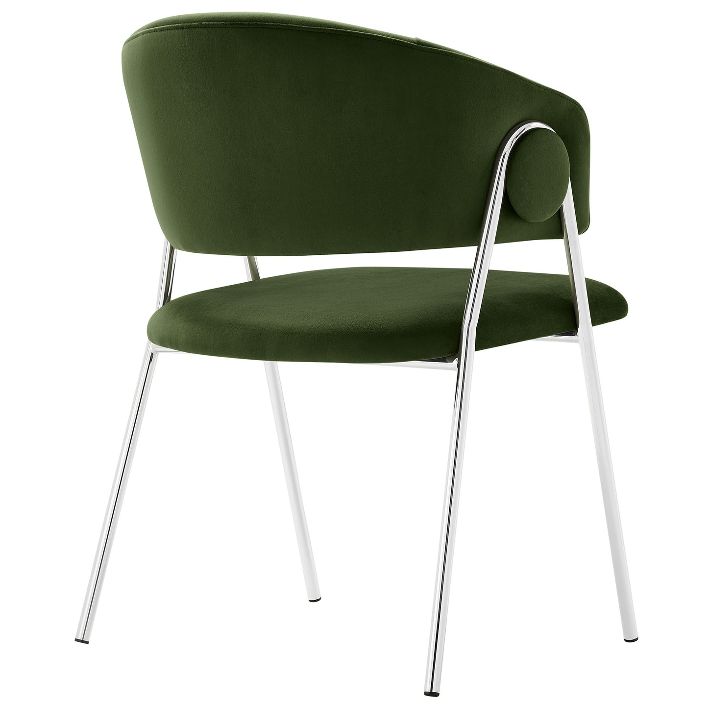 Nella Upholstered Performance Velvet Dining Chair Set of 2 by Furniture For America