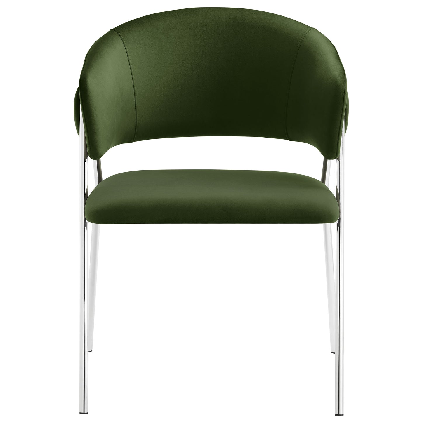 Nella Upholstered Performance Velvet Dining Chair Set of 2 by Furniture For America