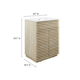 Vera 24" Faux Travertine Bathroom Vanity With Sink in White