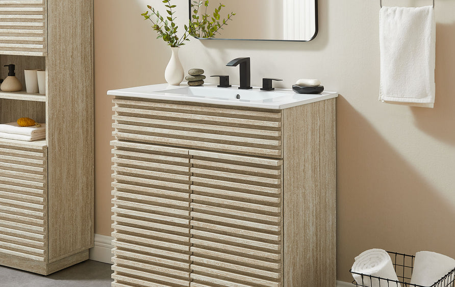 Vera 30" Bathroom Vanity With Sink in White