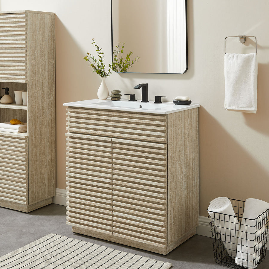 Vera 30" Bathroom Vanity With Sink in White