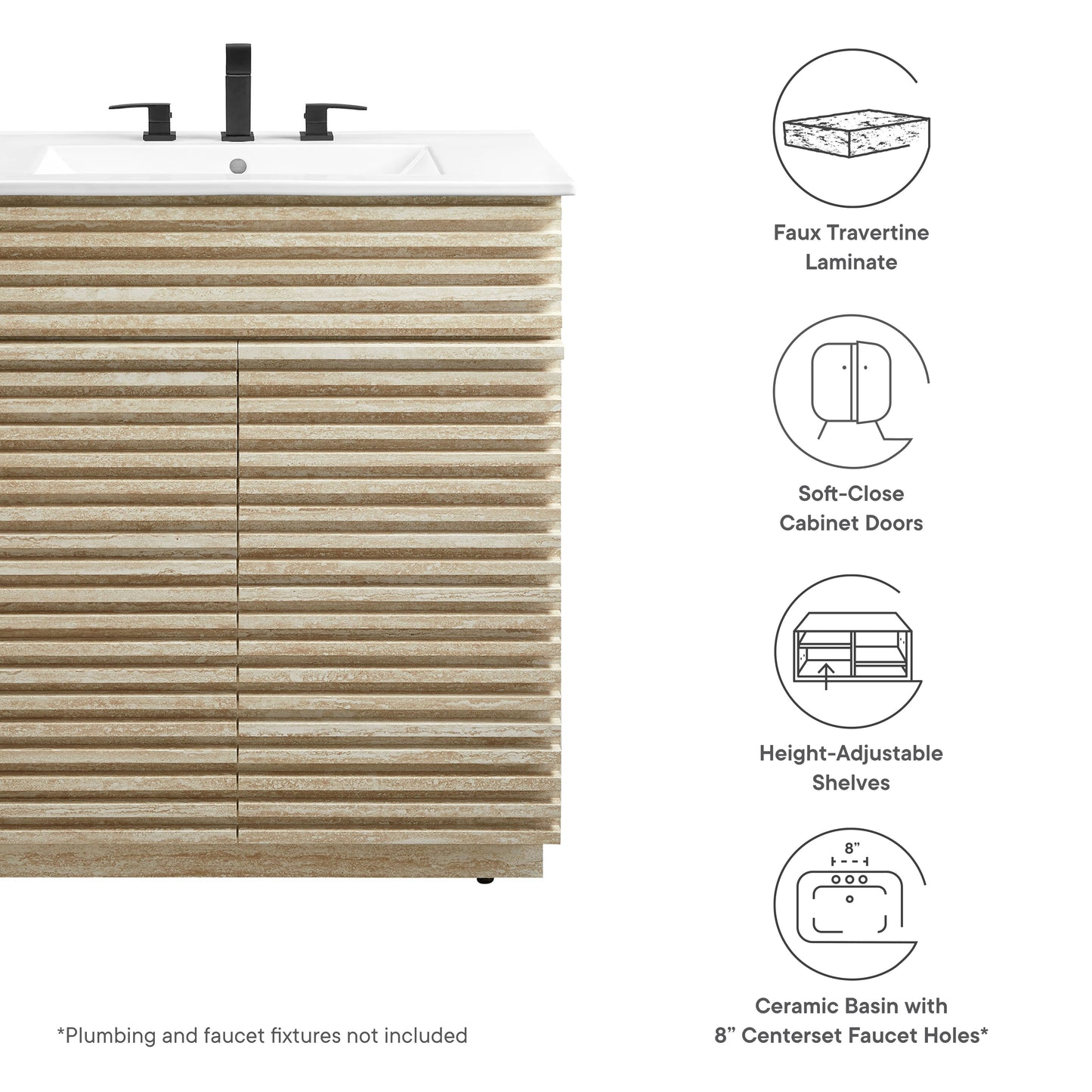 Render 30" Bathroom Vanity With Sink by Furniture For America