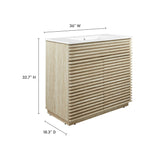 Vera 36" Faux Travertine Bathroom Vanity With Sink in White
