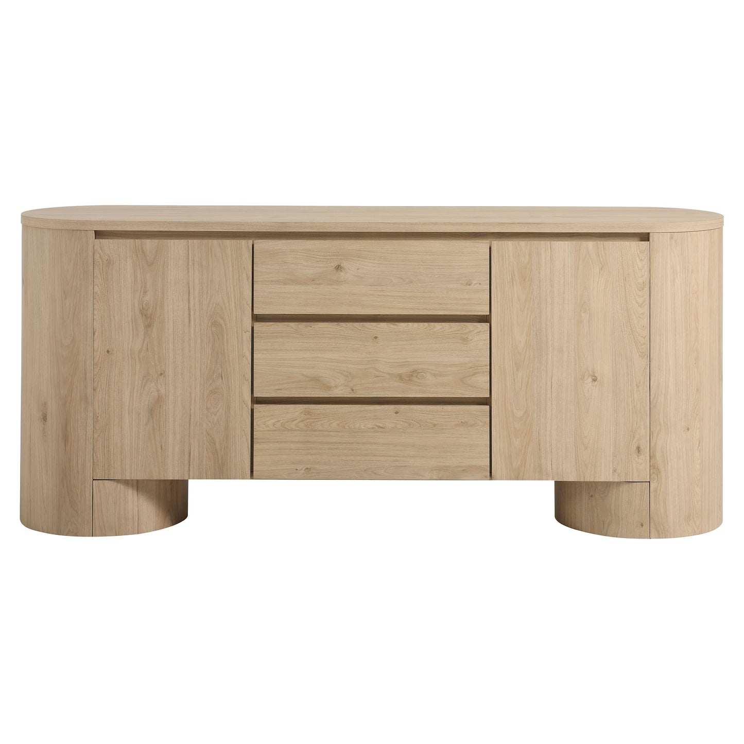 Duval 71" Rounded Sideboard Storage Cabinet by Furniture For America