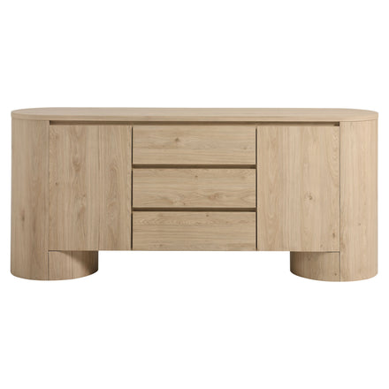 Duval 71" Rounded Sideboard Storage Cabinet in Hickory Frost