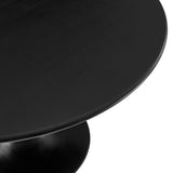 Lumen 48" Round Solid Wood Dining Table in Black