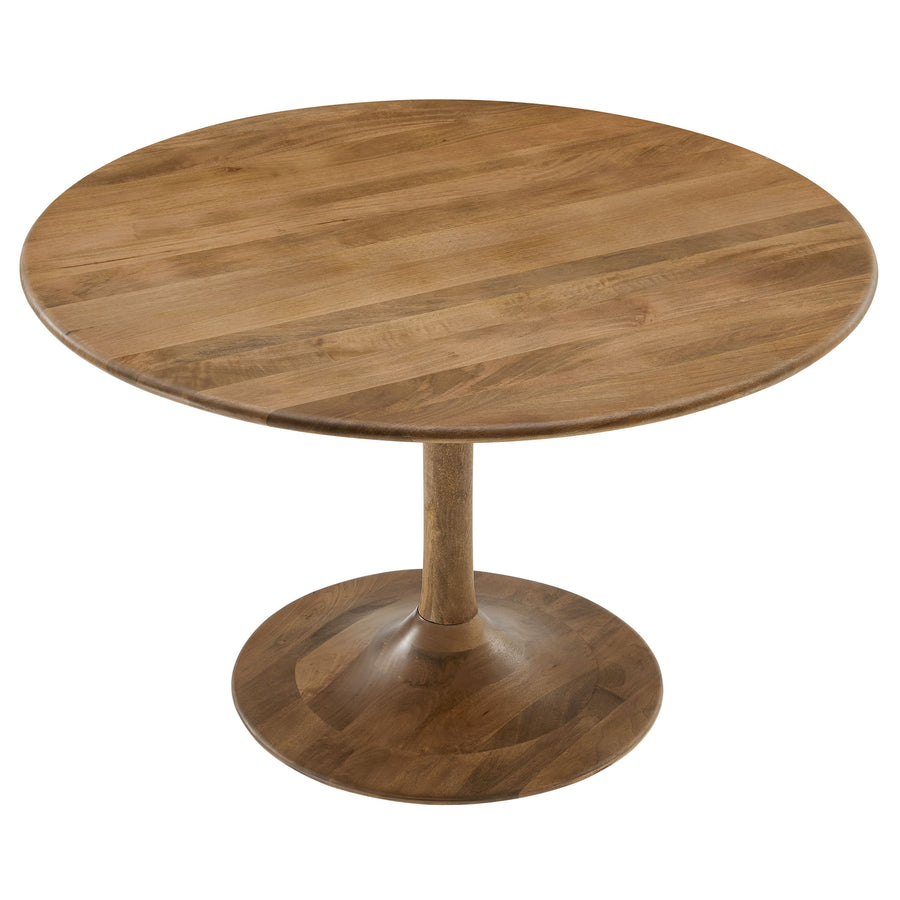 Lumen 48" Round Solid Wood Dining Table in Natural