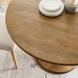 Lumen 48" Round Solid Wood Dining Table in Natural