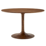 Lumen 48" Round Solid Wood Dining Table in Walnut