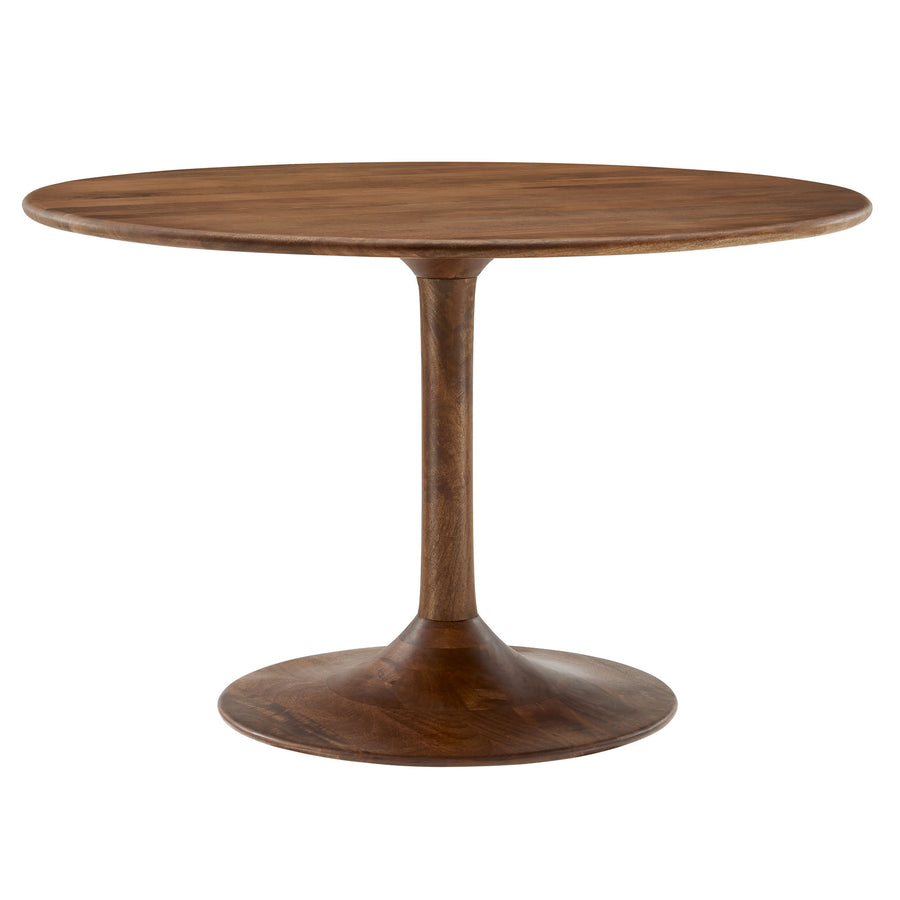 Lumen 48" Round Solid Wood Dining Table in Walnut
