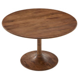 Lumen 48" Round Solid Wood Dining Table in Walnut