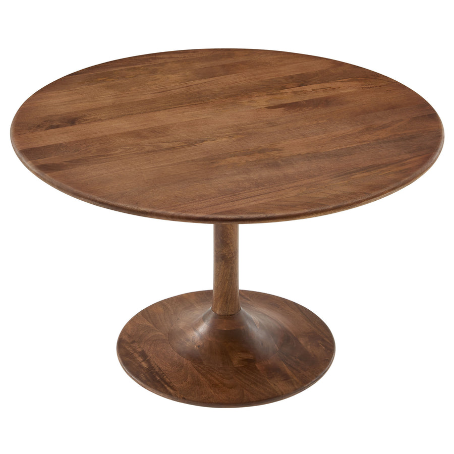 Lumen 48" Round Solid Wood Dining Table in Walnut