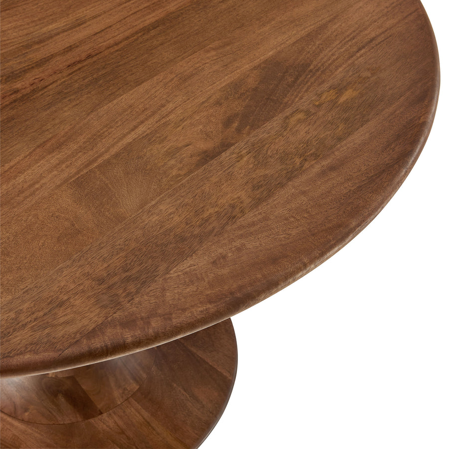Lumen 48" Round Solid Wood Dining Table in Walnut