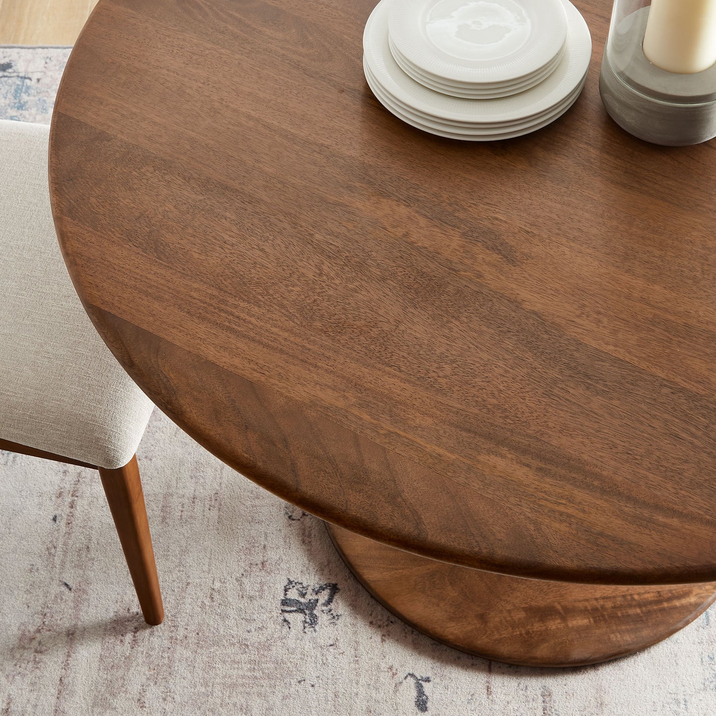 Lippa 48" Round Solid Wood Dining Table by Furniture For America