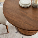 Lumen 48" Round Solid Wood Dining Table in Walnut
