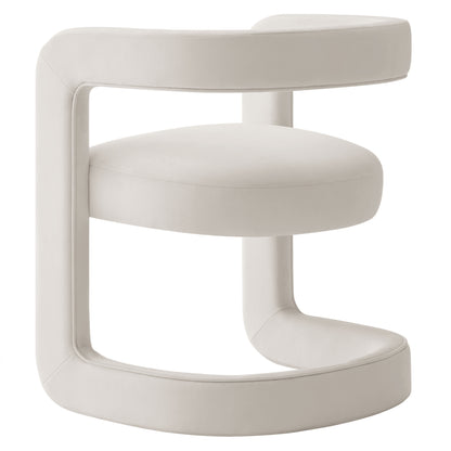 Winslow Barrel Performance Velvet Dining Chair by Furniture For America