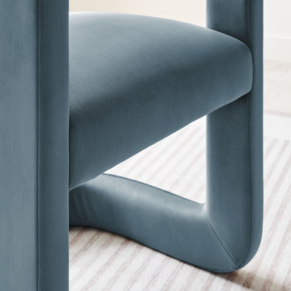 Winslow Barrel Performance Velvet Dining Chair by Furniture For America
