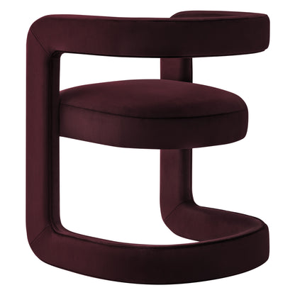 Winslow Barrel Performance Velvet Dining Chair by Furniture For America