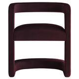 Sepia Barrel Performance Velvet Dining Chair in Mulberry