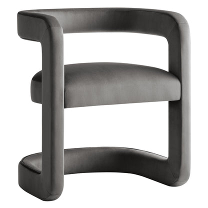 Winslow Barrel Performance Velvet Dining Chair by Furniture For America