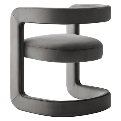 Winslow Barrel Performance Velvet Dining Chair by Furniture For America