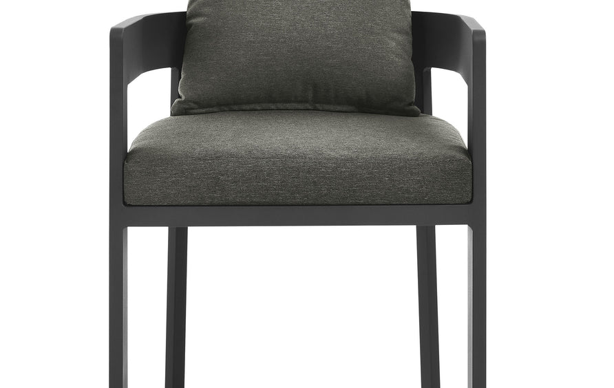 Aspen 9-Piece Outdoor Patio Aluminum Dining Set in Gray Charcoal