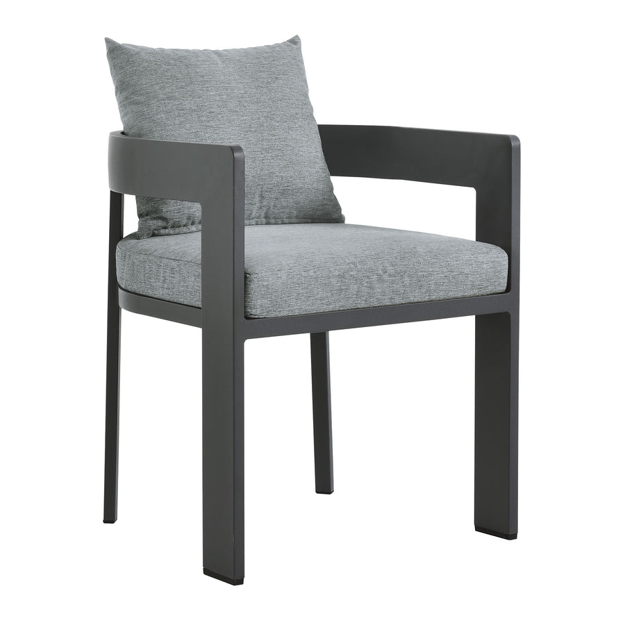 Aspen 5-Piece Outdoor Patio Aluminum Dining Set in Gray Gray