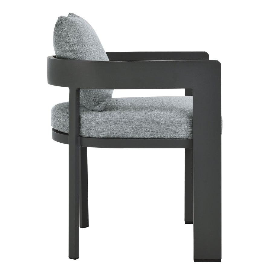 Aspen 5-Piece Outdoor Patio Aluminum Dining Set in Gray Gray