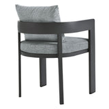 Aspen Outdoor Patio Aluminum Dining Chair in Gray Gray