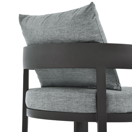 Tahoe Outdoor Patio Aluminum Dining Chair in Gray Gray