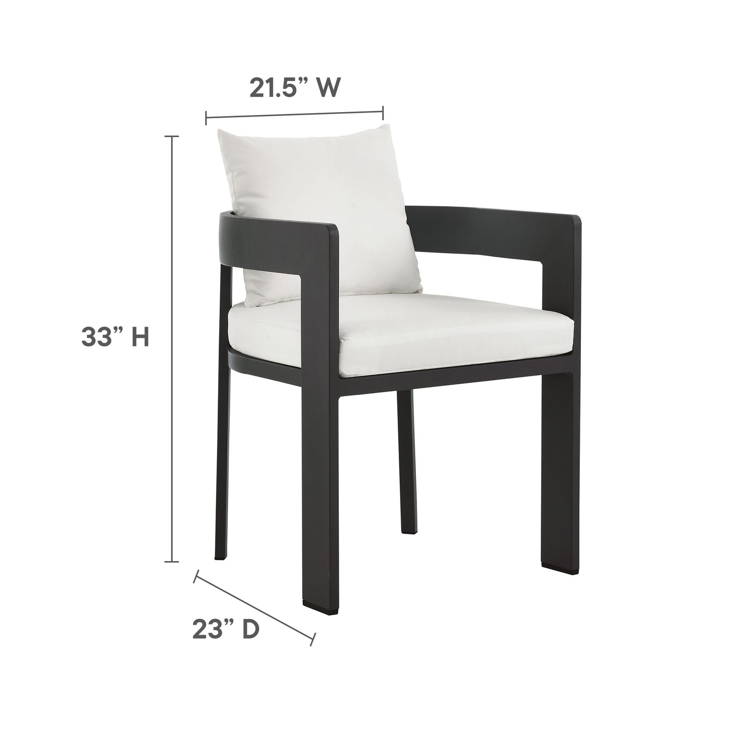 Tahoe Outdoor Patio Aluminum Dining Chair by Furniture For America