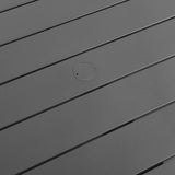 Aspen Rectangular Outdoor Patio Aluminum Dining Table in Gray
