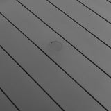 Aspen Round Outdoor Patio Aluminum Dining Table in Gray