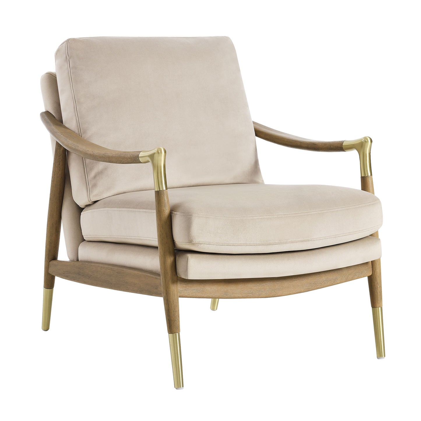 Langford Performance Velvet Accent Armchair by Furniture For America